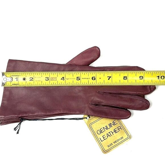 NWT Vintage FOWNES LEATHER GLOVES w/ ANTRON LINING, PHILIPPINES sz M - Picture 10 of 11